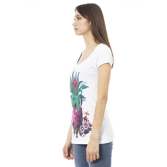 Just Cavalli White Cotton T-Shirt