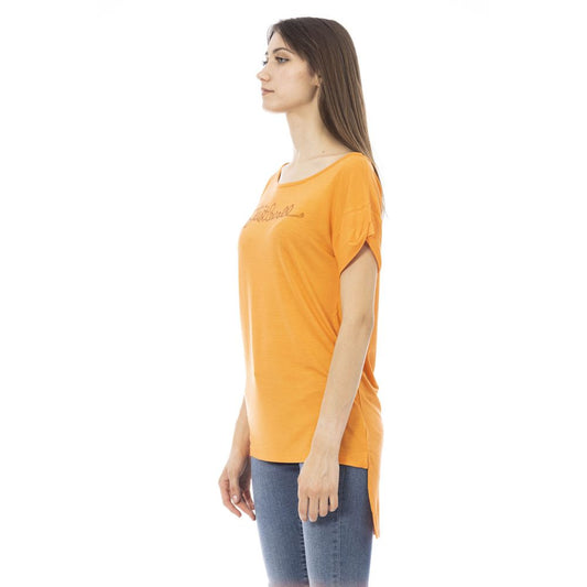 Just Cavalli Orange Cotton T-Shirt