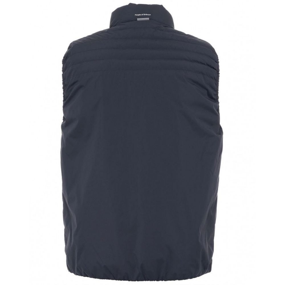 People Of Shibuya Blue Polyester Men Vest