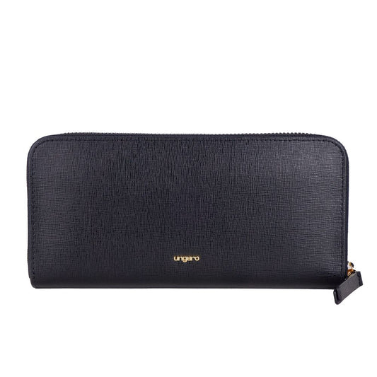 Ungaro Black Leather Women Wallet