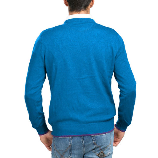 La Martina Blue Marabou Sweater