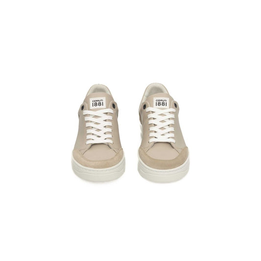 Cerruti 1881 Beige Cowhide Sneaker
