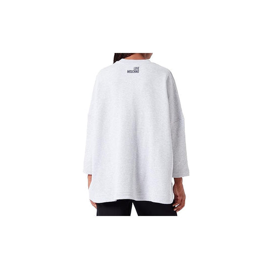 Love Moschino Gray Cotton Hoody