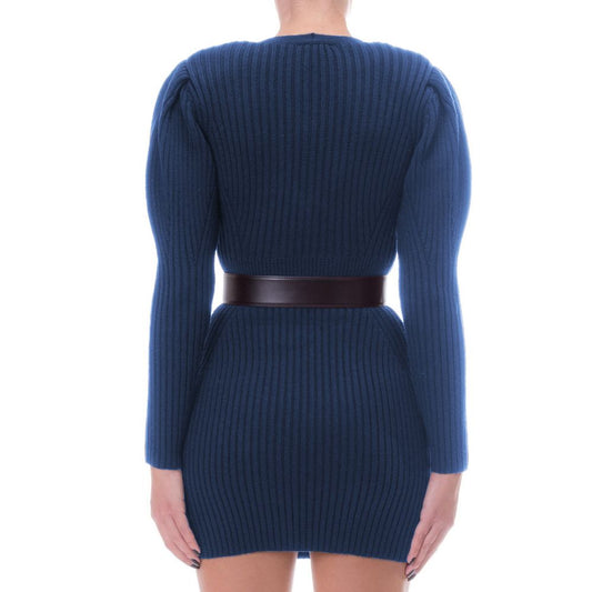 Elisabetta Franchi Blue Wool Dress