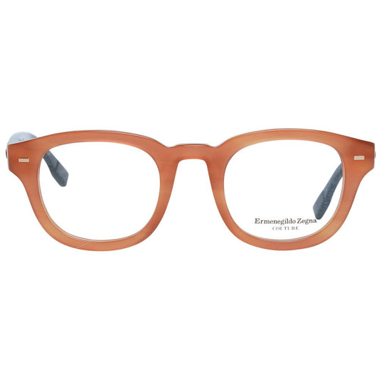 Ermenegildo Zegna Brown Plastic Glasses (Frames)