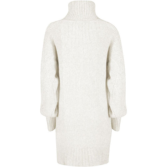 Yes Zee White Marabou Dress