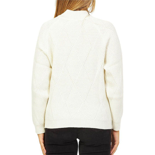 Yes Zee White Marabou Sweater