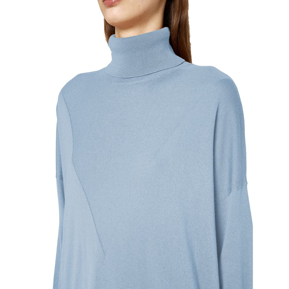Alpha Studio Blue Silk Sweater