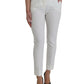 Dolce & Gabbana Elegant White Mid-Waist Tapered Pants