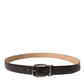 Dolce & Gabbana Elegant Dark Brown Leather Belt