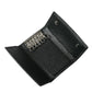 Dolce & Gabbana Black Calf Leather Logo Plaque Trifold Keyring Key Holder
