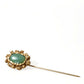 Dolce & Gabbana Elegant Gold-Tone Gemstone Pin Brooch