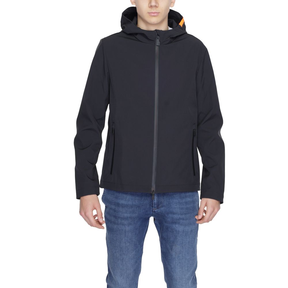 Suns Black Polyester Jackets & Coat Mens Jacket