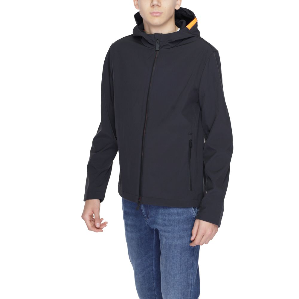 Suns Black Polyester Jackets & Coat Mens Jacket
