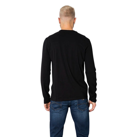 Armani Exchange Black Cotton Long Sleeve T-Shirt Mens T-Shirt