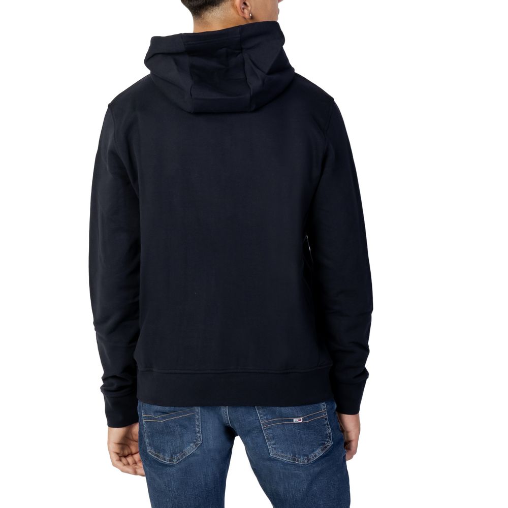 Armani Exchange Blue Cotton Hoody Mens Sweater