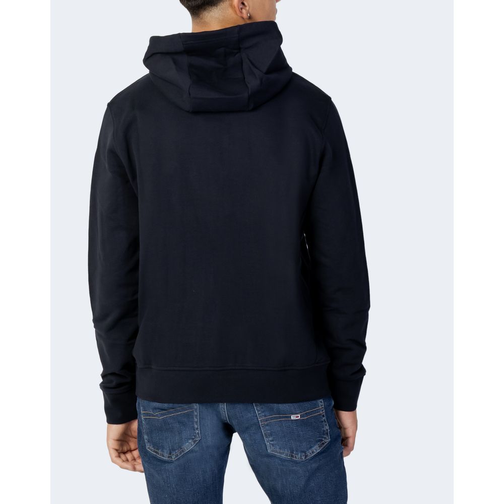 Armani Exchange Blue Cotton Hoody Mens Sweater