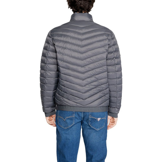 Armani Exchange Gray Polyester Coat Mens Jacket