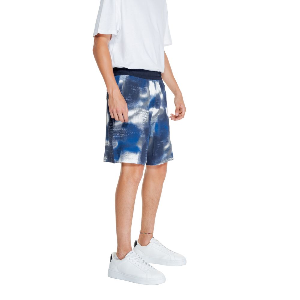 Armani Exchange Blue Cotton Bermuda Shorts Mens Shorts