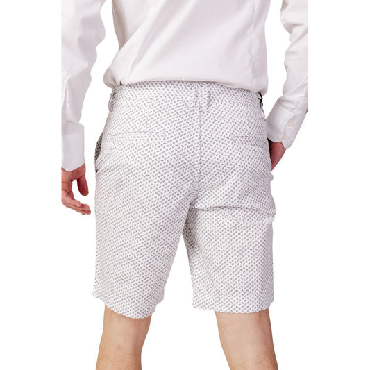Armani Exchange White Cotton Bermuda Shorts Mens Shorts