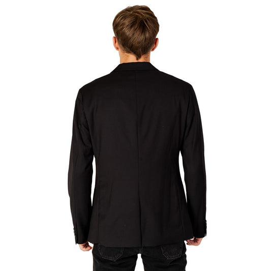 Armani Exchange Black Polyester Blazer Mens Blazer
