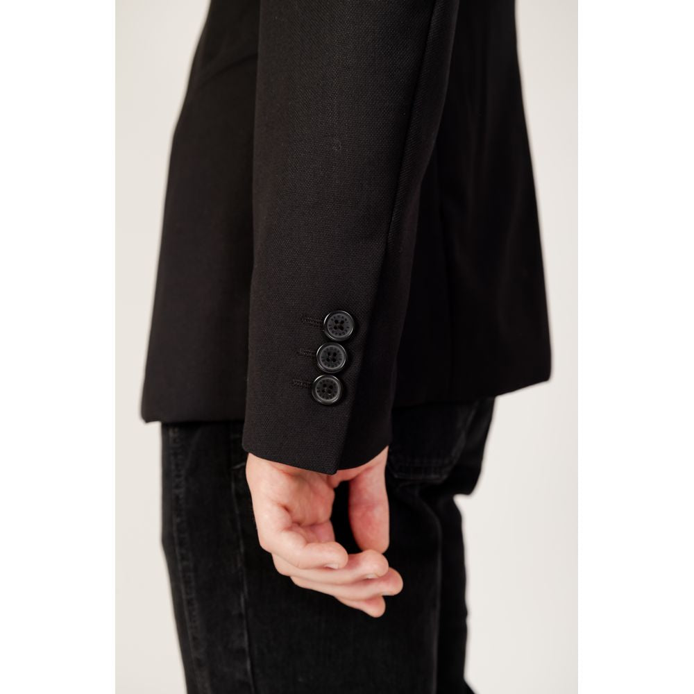 Armani Exchange Black Polyester Blazer Mens Blazer