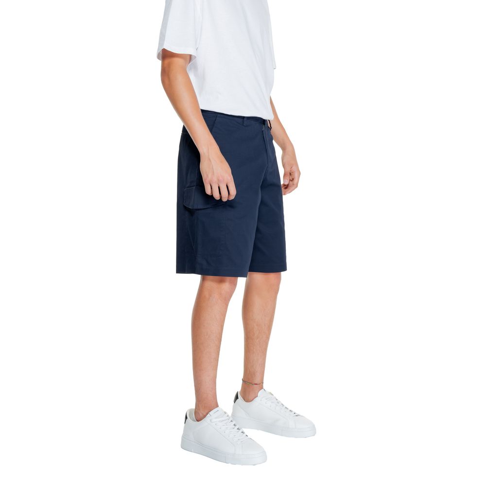 Armani Exchange Blue Cotton Bermuda Shorts Mens Shorts