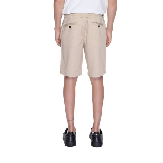 Armani Exchange Beige Cotton Bermuda Shorts Mens Shorts