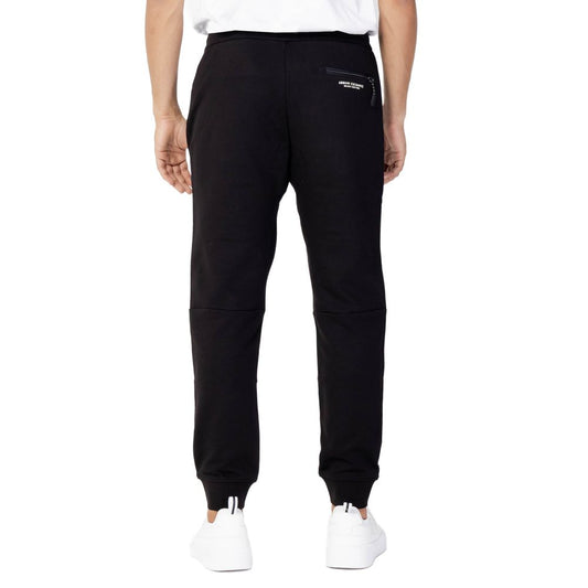 Armani Exchange Black Cotton Joggers (Workout Pants)