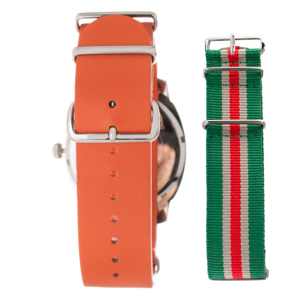 Folli Follie Orange Leather Dress Watch