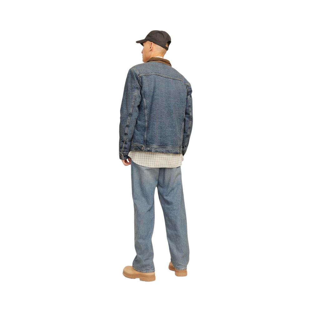 Jack Jones Blue Cotton Jackets & Coat Mens Jacket