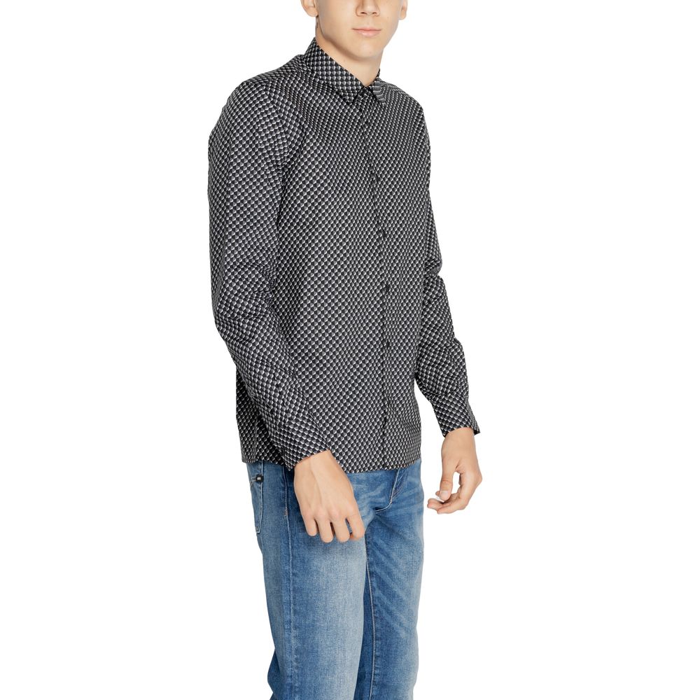 Antony Morato Gray Cotton Pattern Shirt