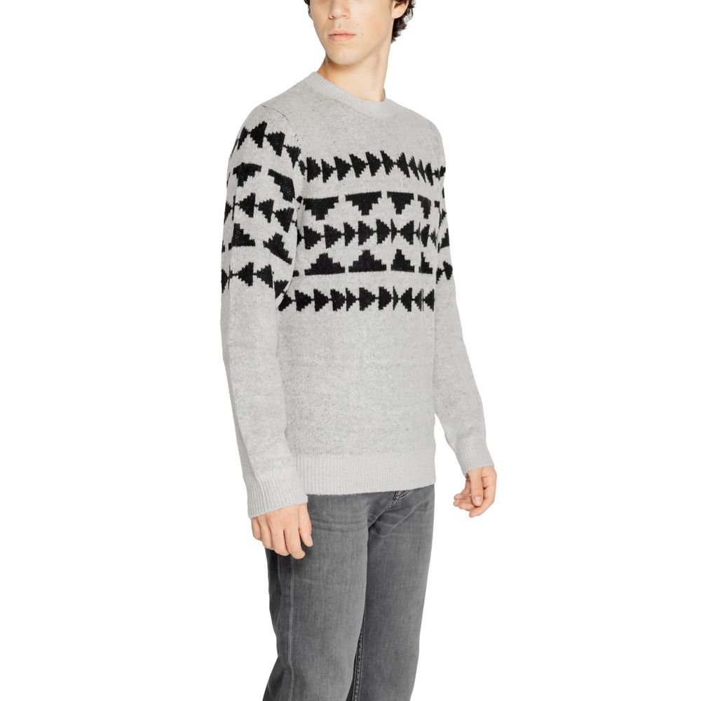 Antony Morato Gray Marabou Sweatshirt Mens Sweater