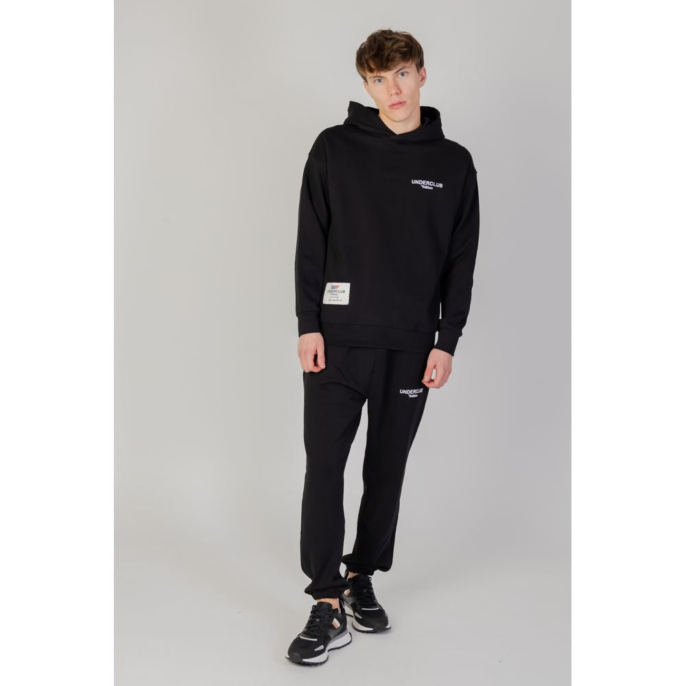 Underclub Black Cotton Hoodie Mens Sweater
