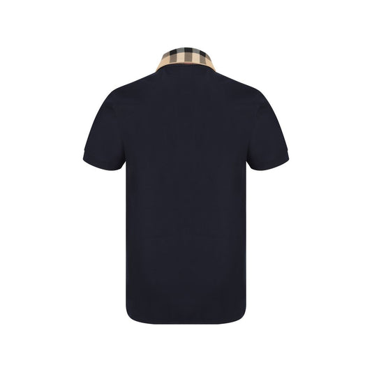 Burberry Blue Cotton Polo Shirt Mens T-Shirt