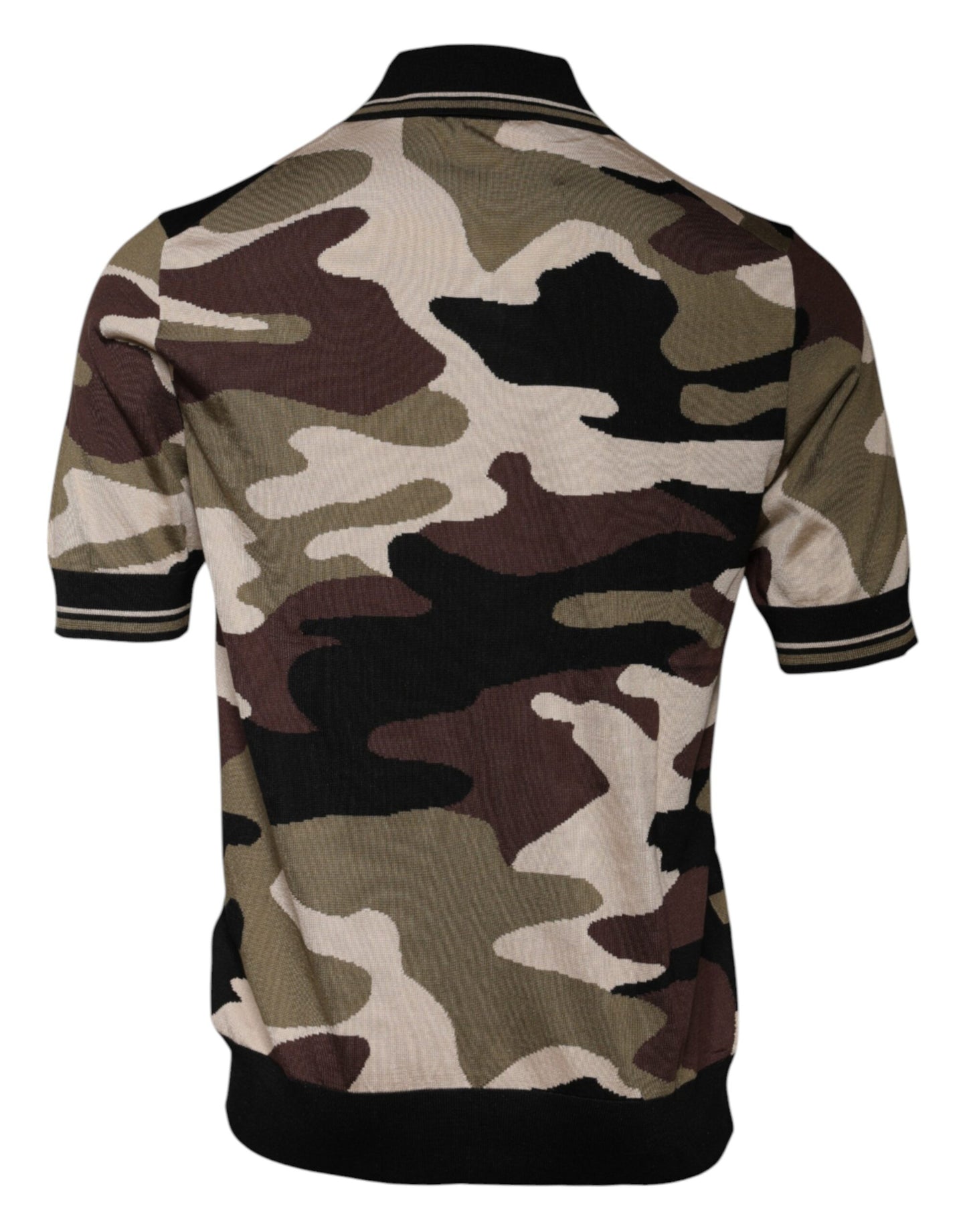 Dolce & Gabbana Multicolor Camouflage Collared Polo T-shirt Mens T-Shirt