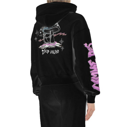 Comme Des Fuckdown Black Cotton Women's Hoodie