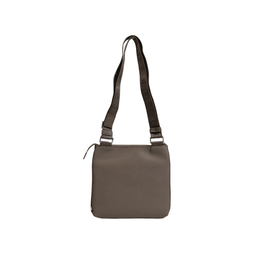 Hugo Boss Green Leather Messenger Bag Mens Messenger Bag