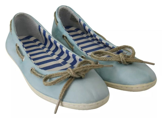 Pantofola D'Oro Minnesota Blue Stripe Flat Slip-On Shoes