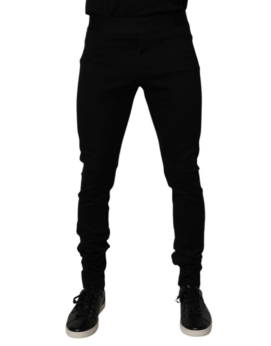 Dolce & Gabbana Black Cotton Jogger Men Sweatpants Pants