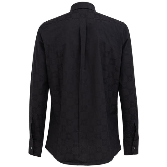 Dolce & Gabbana Black Cotton Dress Shirt