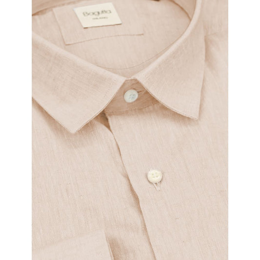 Bagutta Beige Linen Shirt