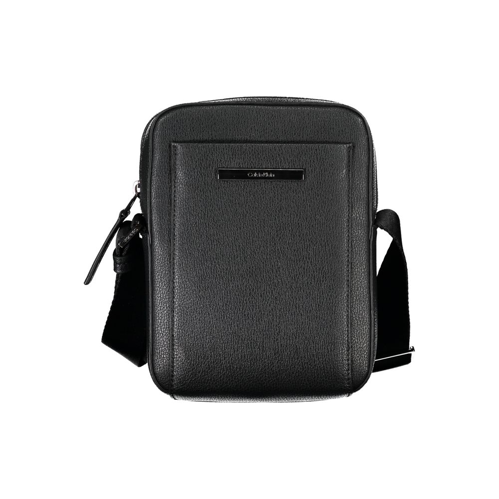 Calvin Klein Sleek Black Shoulder Bag with Logo Detail Mens Shoulder Bag