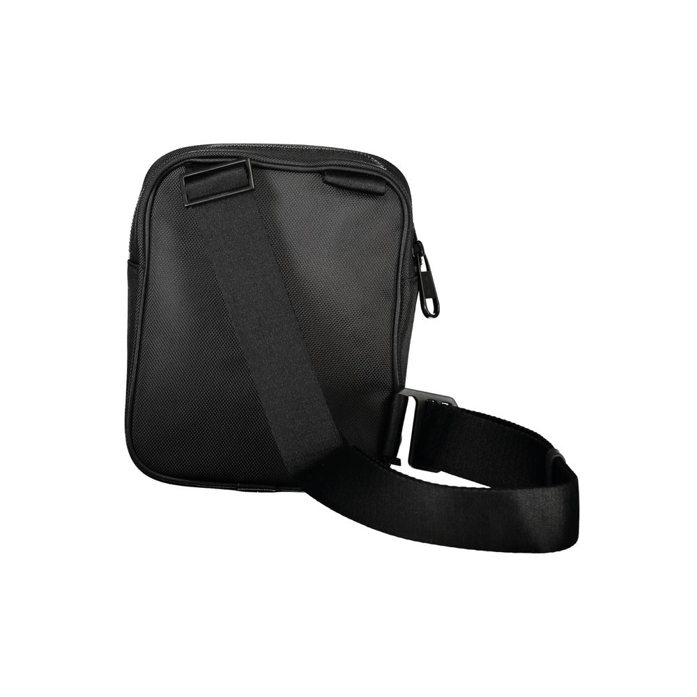 Calvin Klein Sleek Black Shoulder Bag with Contrasting Details Mens Shoulder Bag