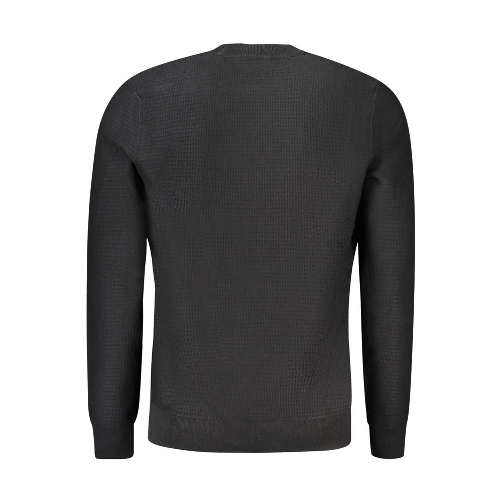 Hugo Boss Black Cotton Men Sweater Mens Sweater
