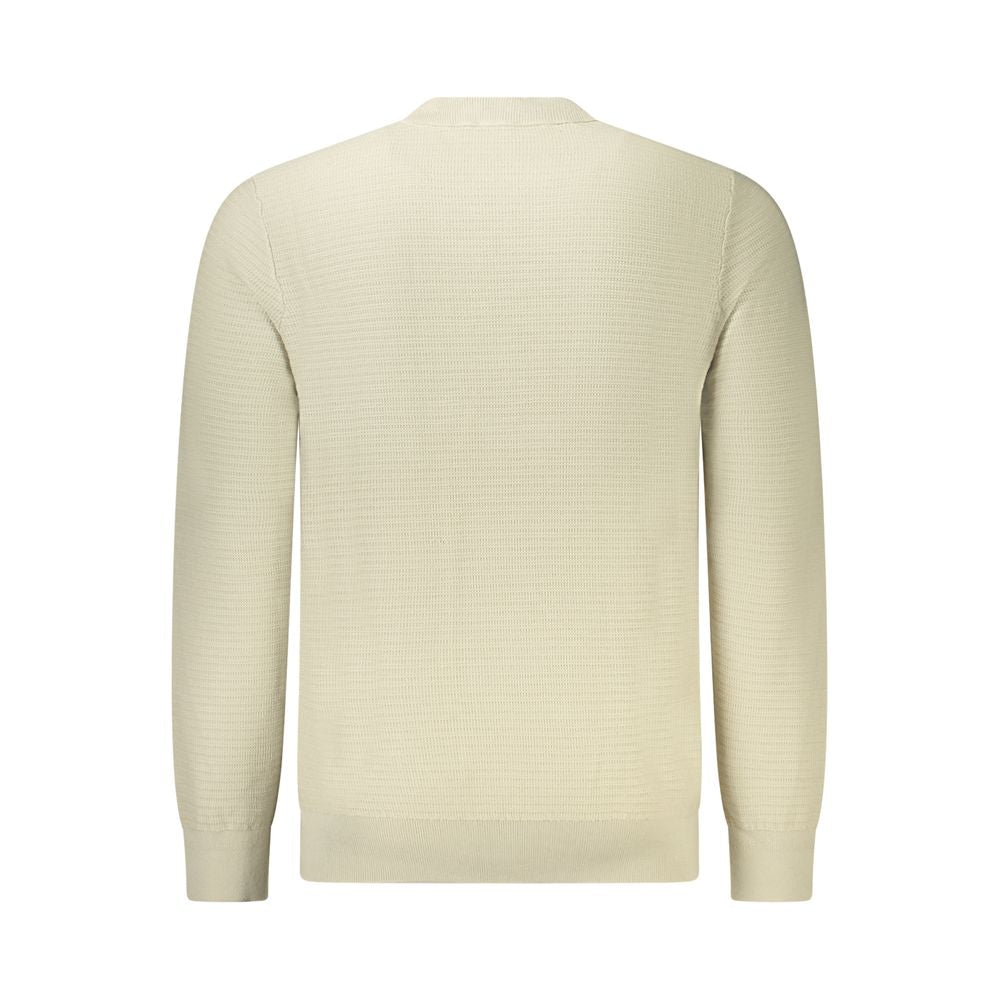 Hugo Boss Beige Cotton Men Sweater Mens Sweater