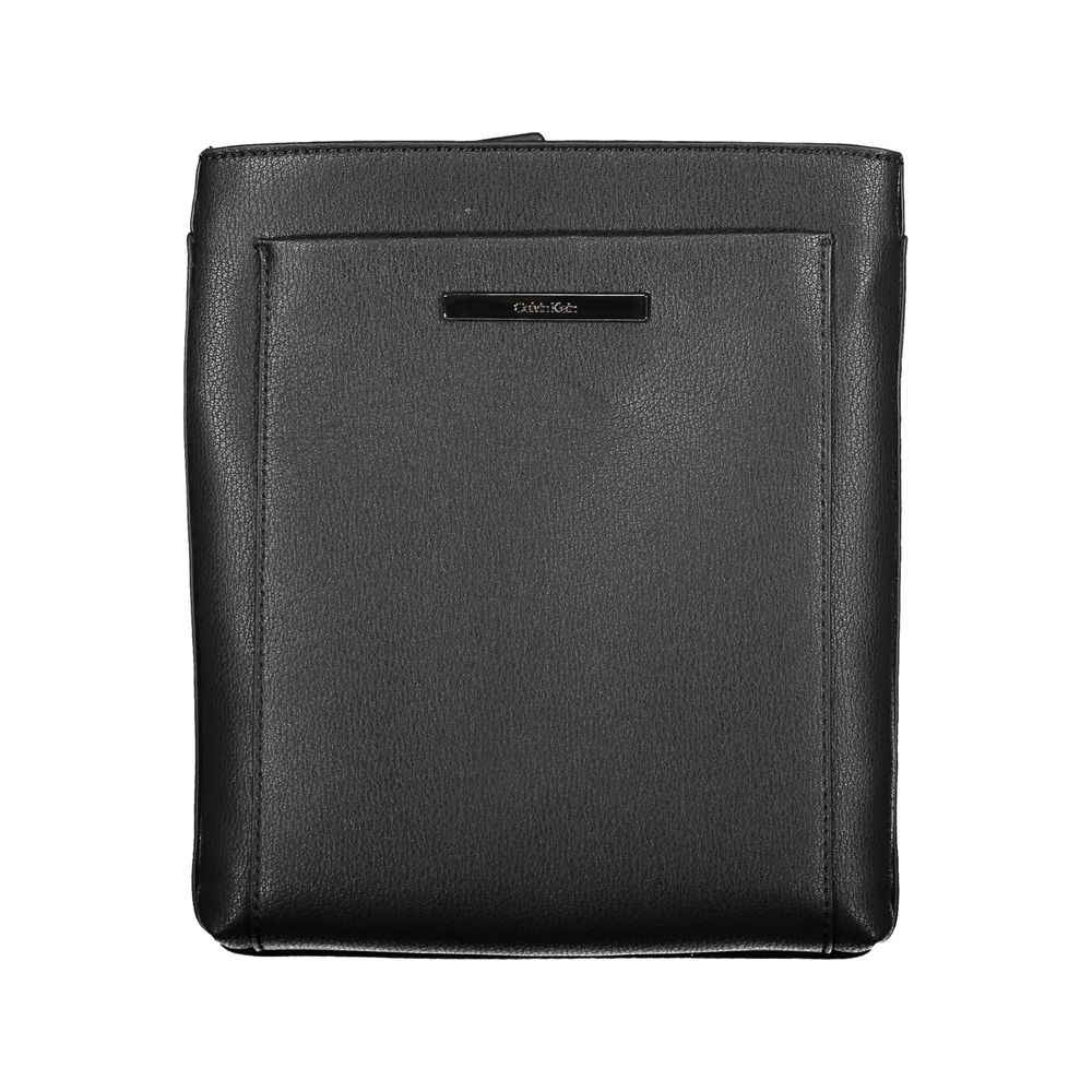 Calvin Klein Elegant Black Shoulder Bag with Contrasting Details Mens Shoulder Bag