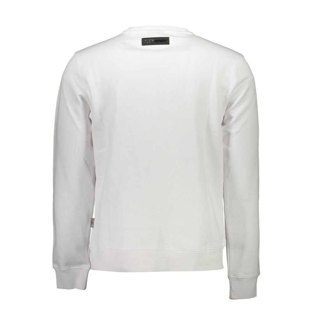 Plein Sport White Cotton Men Sweater Mens Sweater