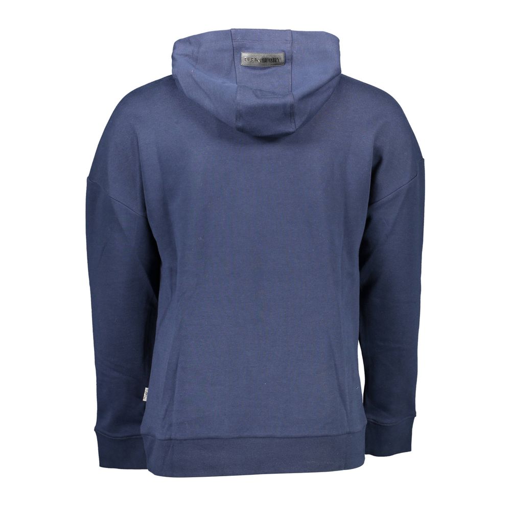 Plein Sport Blue Cotton Men Sweater Mens Sweater