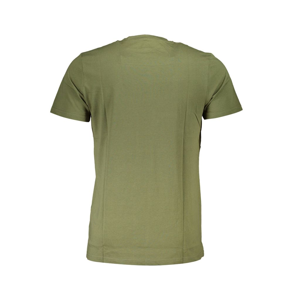 Cavalli Class Green Cotton Men T-Shirt Mens T-Shirt